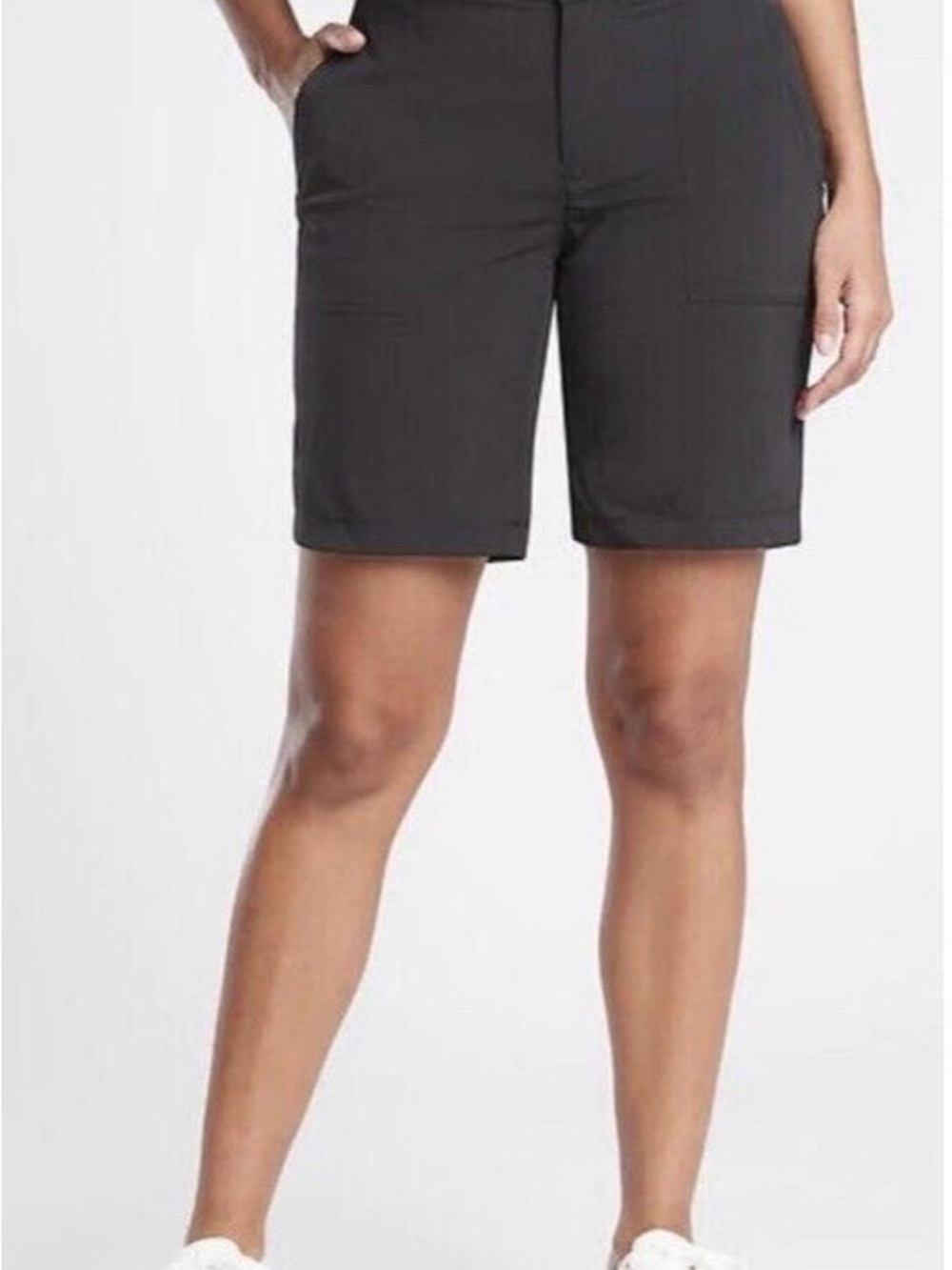 Black Athleta Trekkie Bermuda Shorts
